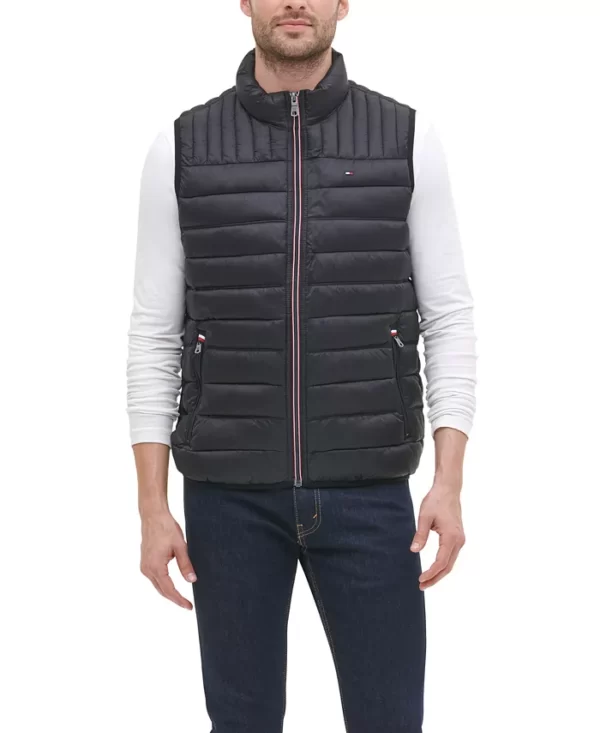 TOMMY HILFIGER Men's Classic Quilted Puffer Vest Jacket