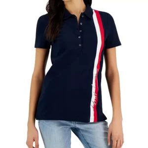 TOMMY HILFIGER Women's Signature Stripe Polo Shirt